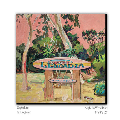 Leucadia Sign, Encinitas, Original - Sunny-Creek-Studios
